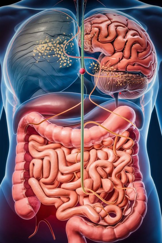 A picture of Intestine and brain