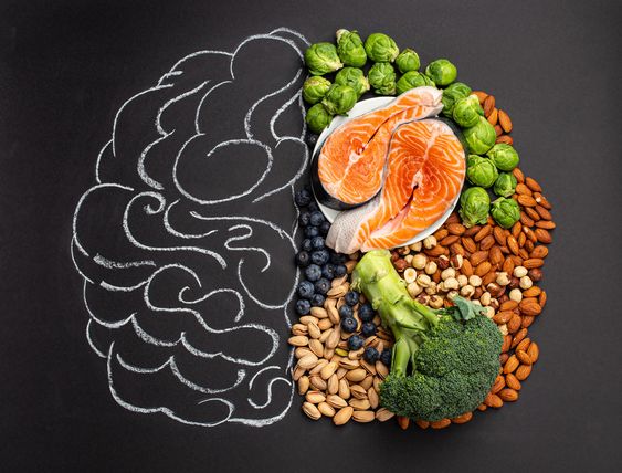 Picture of food arranged in brain shape