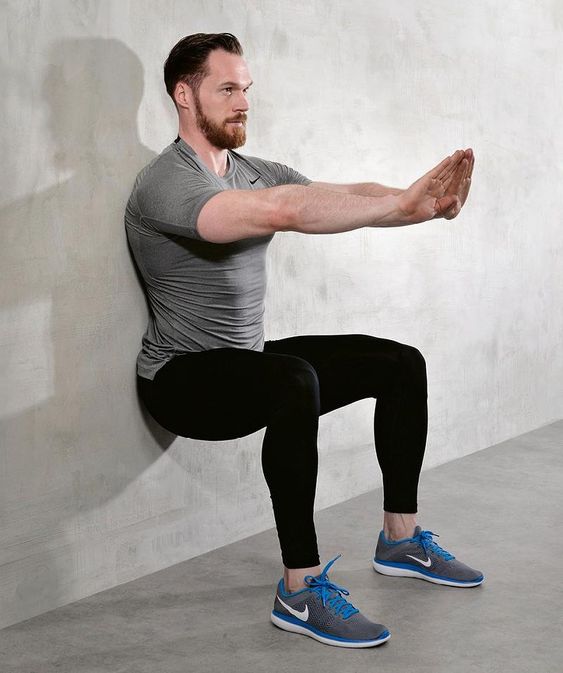 a man doing indoor exercise