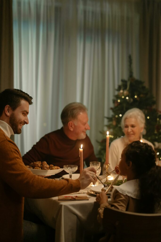 Happy Family Having a Dinner