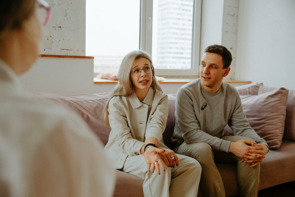 Couple Talking with Therapist