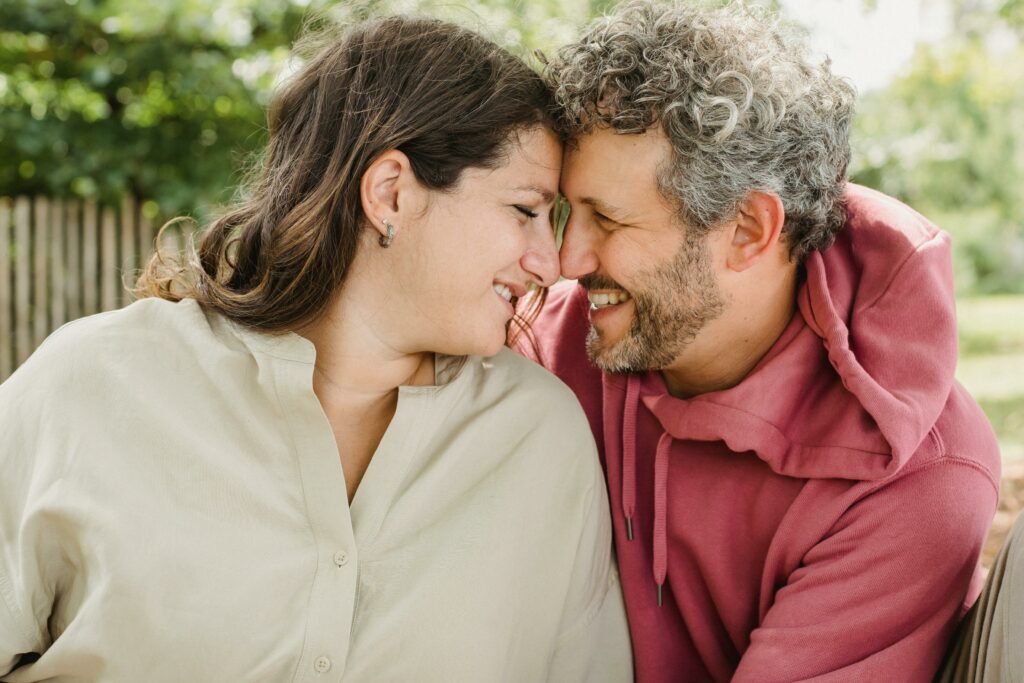 Loving couple having romantic moment